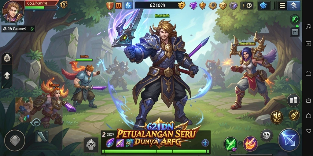 Screenshot utama 62IDN menampilkan aksi seru dalam petualangan ARPG.