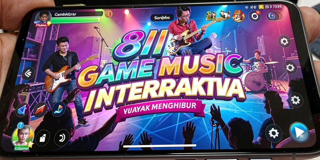 Screenshot gameplay 8II menampilkan pengalaman musik yang seru dan interaktif.