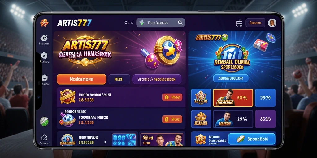 Tampilan gameplay sportsbook ARTIS777 dengan berbagai pilihan taruhan.