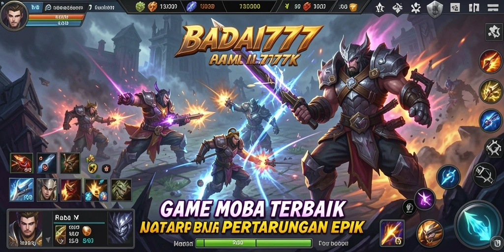 Tangkapan layar yang menampilkan aksi seru dalam permainan MOBA.