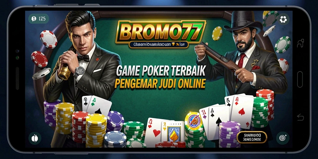 Tampilan gameplay Poker yang menarik dan kompetitif dari BROMO77.