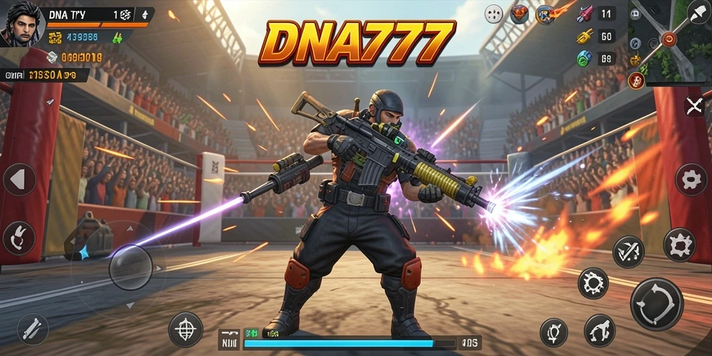 Tampilan gameplay seru dalam TPS dengan aksi mendebarkan.