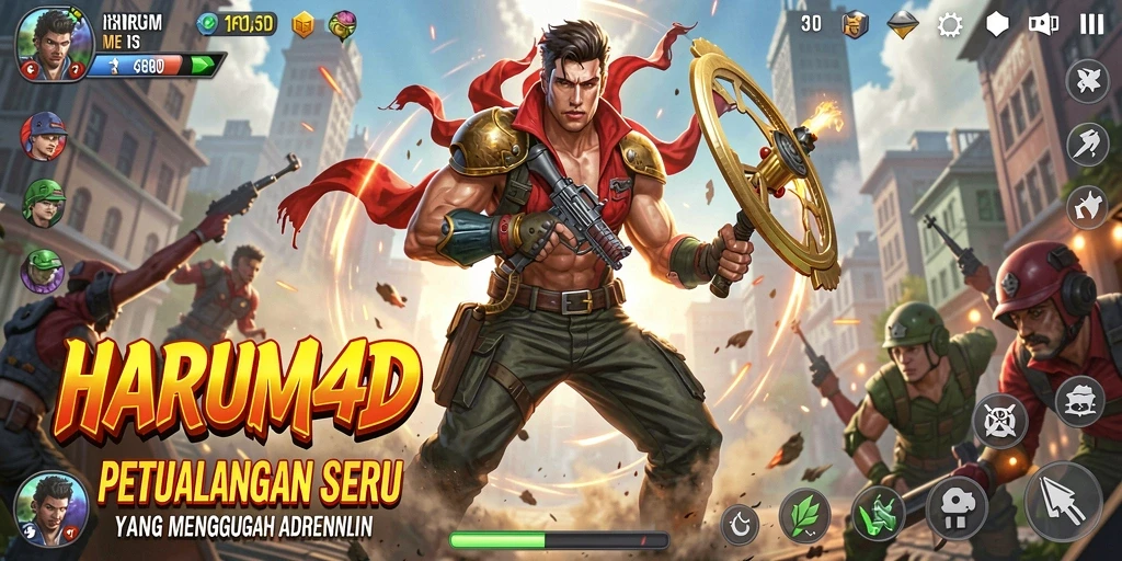 Screenshot gameplay HARUM4D menunjukkan aksi seru petualangan yang menegangkan.