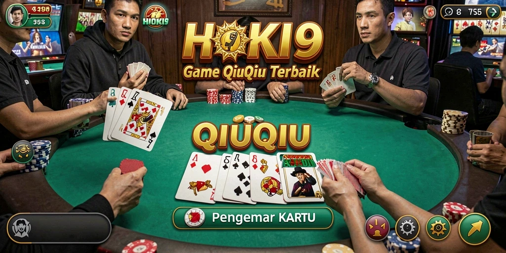 Screenshot utama HOKI9 menunjukkan gameplay seru QiuQiu.