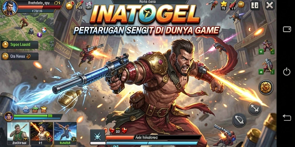 Screenshot gameplay <strong>INATOGEL</strong> menampilkan pertarungan seru antara karakter yang beraksi.