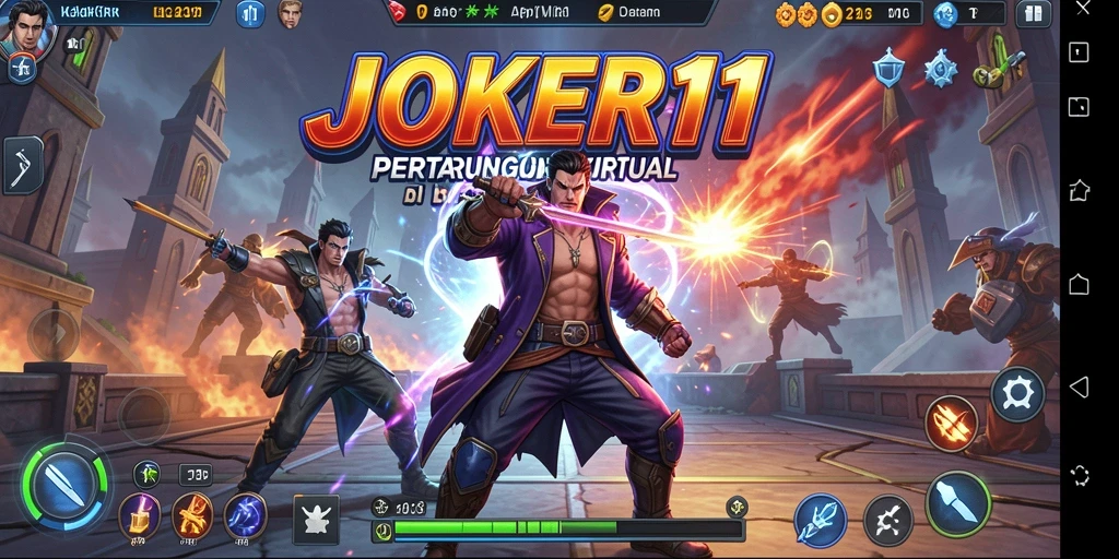 Gameplay JOKER11 menampilkan aksi pertarungan yang mendebarkan.