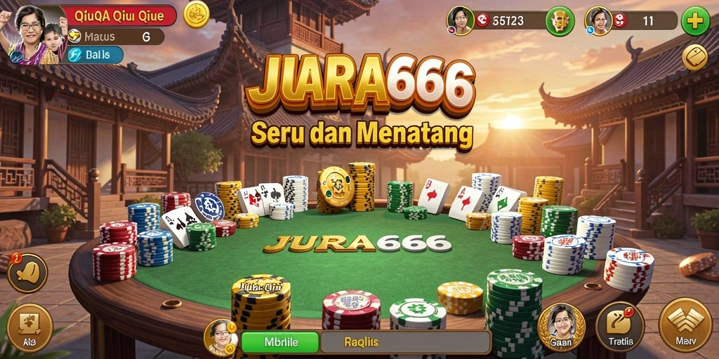 Screenshot gameplay JUARA666 yang menampilkan aksi seru QiuQiu.