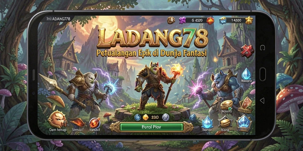 Screenshot gameplay RPG LADANG78 dengan aksi pertarungan seru.