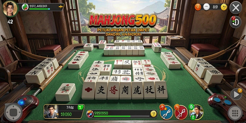 Tangkapan layar menampilkan aksi seru dari gameplay RPG MAHJONG500.
