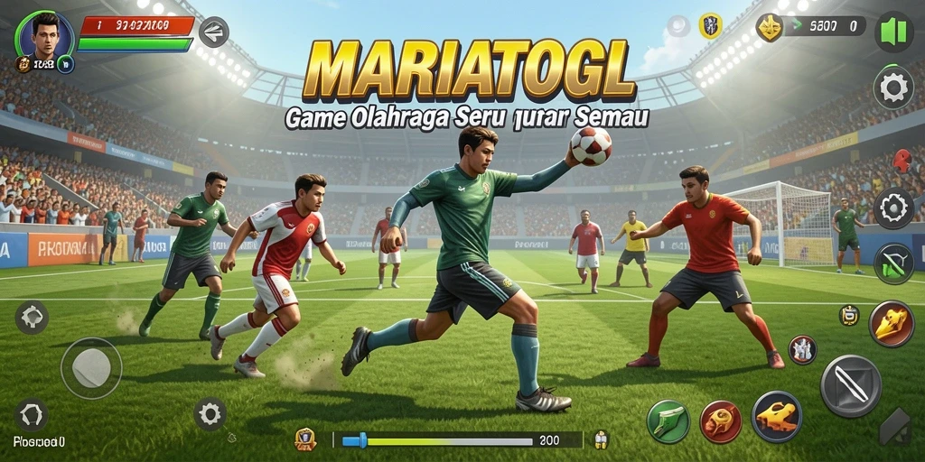 Screenshot gameplay MARIATOGL menunjukkan aksi seru di lapangan.
