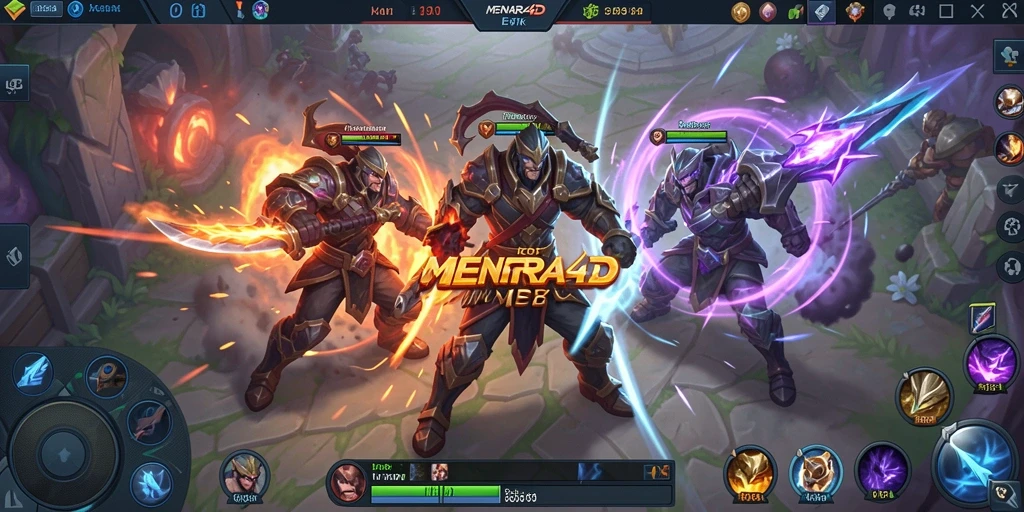 Tampilan gameplay menarik MENARA4D dengan aksi seru dan strategi tim.