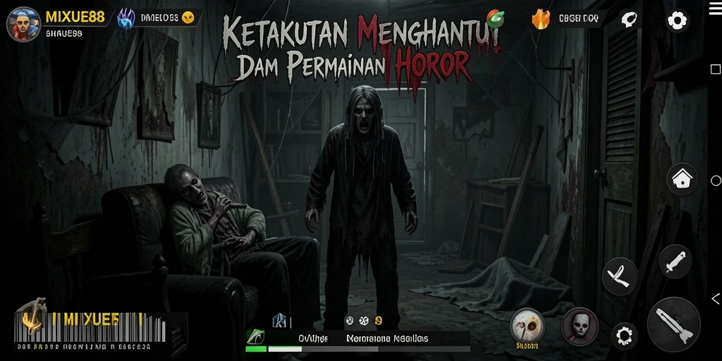 Tampilan gameplay menakutkan dari MIXUE88 yang mengundang ketegangan.