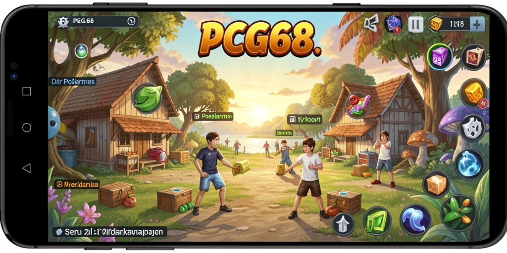 Tampilan gameplay PGG68 yang sederhana dan menyenangkan.