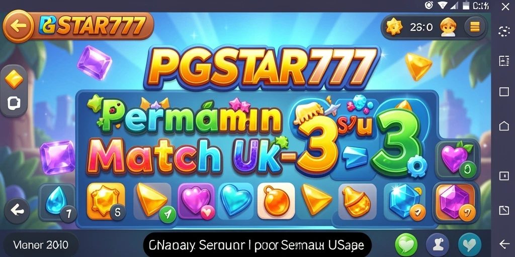 Tampilan menarik dalam gameplay Match-3, penuh warna dan tantangan.