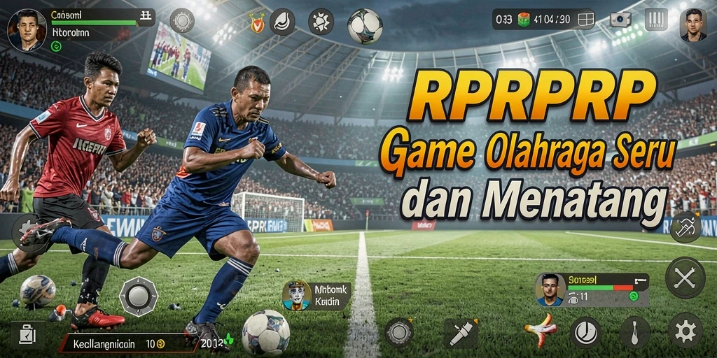 Tangkapan layar RPRPRP menampilkan aksi seru di lapangan olahraga.