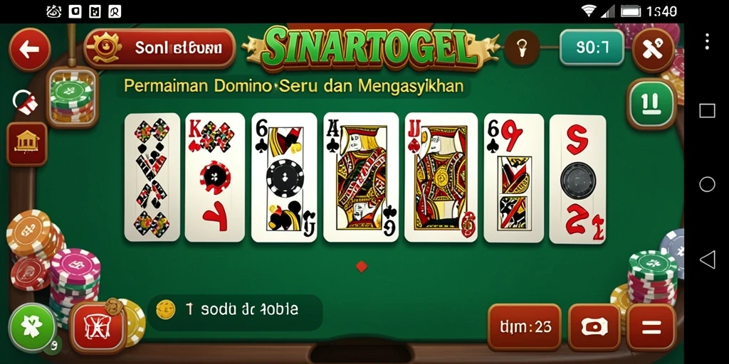 Tangkapan layar gameplay SINARTOGEL menampilkan aksi seru permainan Domino.
