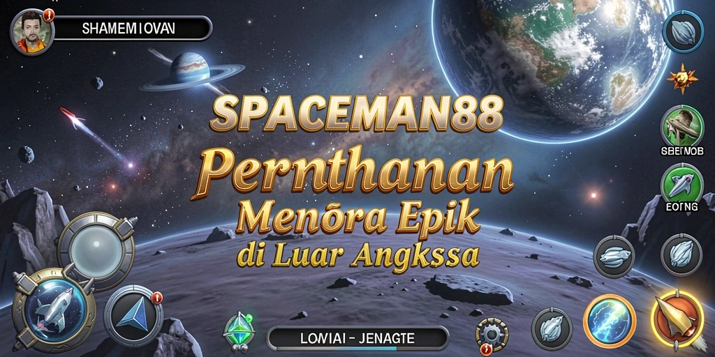 Tampilan gameplay mendebarkan dari SPACEMAN88 di galaksi luar angkasa.
