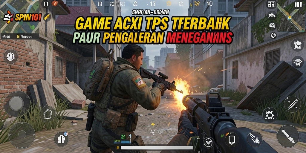 Tampilan seru gameplay SPIN101 dengan aksi tembak-menembak intens.
