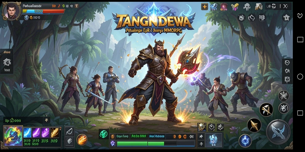 Tampilan gameplay seru dalam TANGANDEWA dengan petualangan yang mendebarkan.