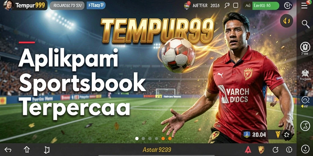 Screenshot TEMPUR99 menampilkan tampilan antarmuka taruhan olahraga yang menarik.