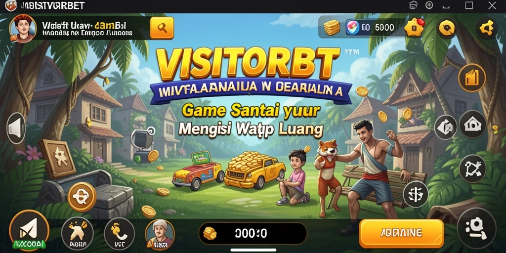 Tampilan gameplay yang menarik dan penuh warna dalam VISITORBET.