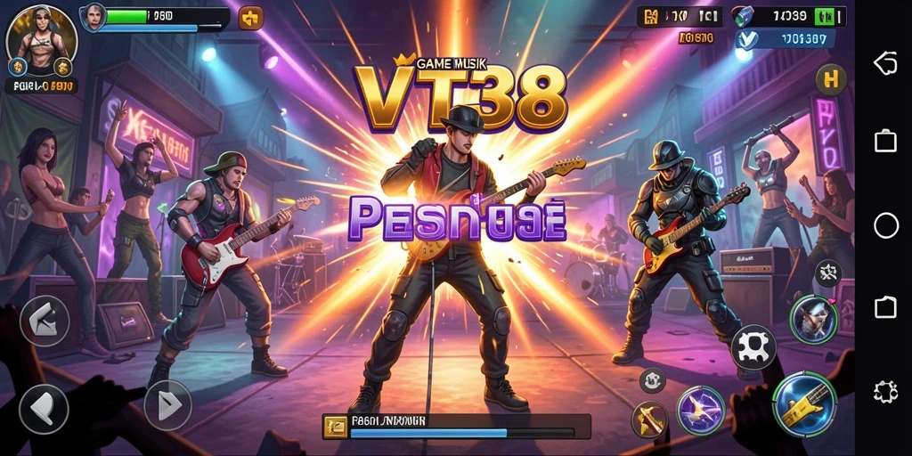 Gameplay VT38 yang seru dengan warna-warni penuh musik.