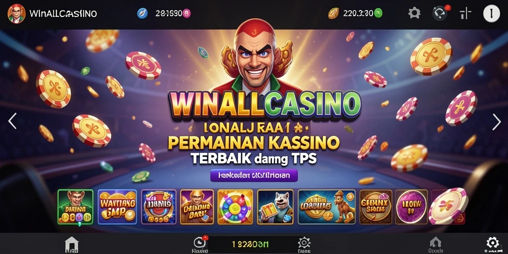 Screenshot utama WINALLCASINO menunjukkan gameplay yang mendebarkan.